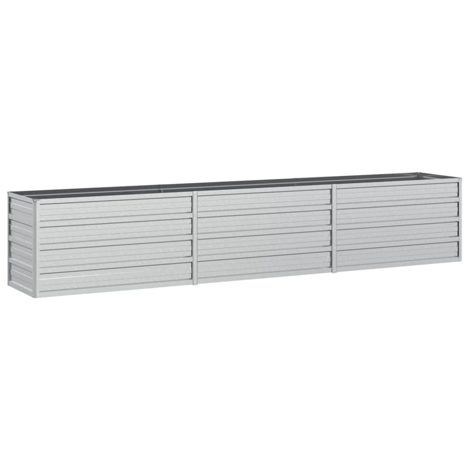 Arriate, Mesa De Cultivo, Huerto Domestico, Cultivo De Plantas Aromaticas, Arriate De Jardín, de Acero galvanizado Plateado 240x40x45 cm