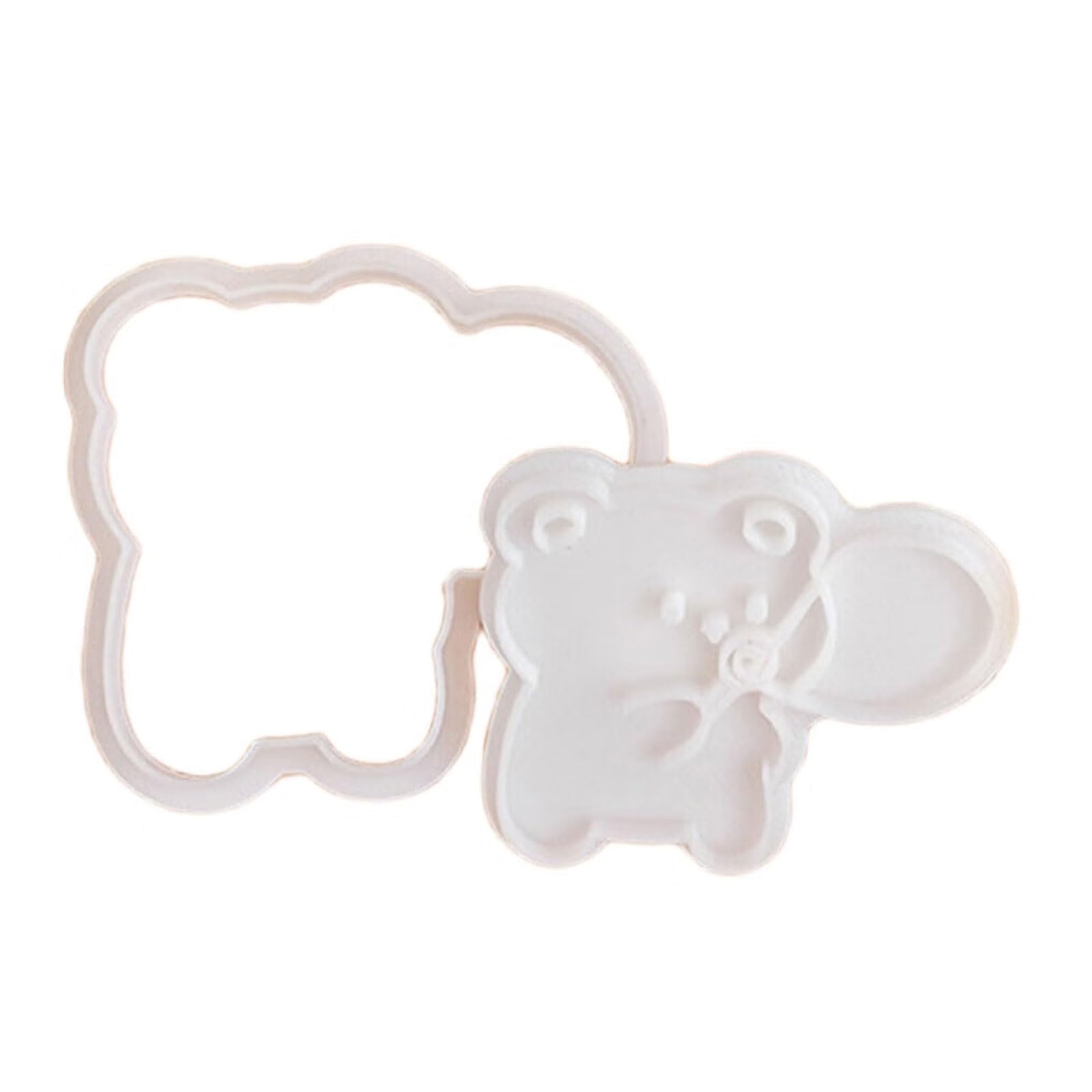 Tsophreniq Silicone Bear Cookie Stamp Collections Bear Biscuits Molding Tool Silicone Safe Dessert for Pastries Lover Baking Molds