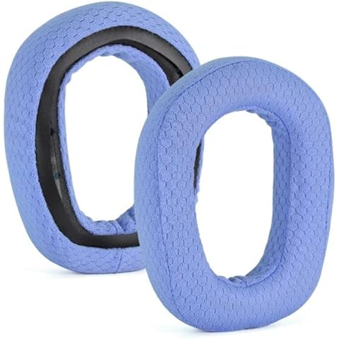 Yaowanguan Ear Pads Cushions Replacement for Logitech G435 LIGHTSPEED and Bluetooth Wireless Gaming Headset,Blue Fabric & Memory Foam Repair Earpads/Ear Cups/Ear Covers Cover