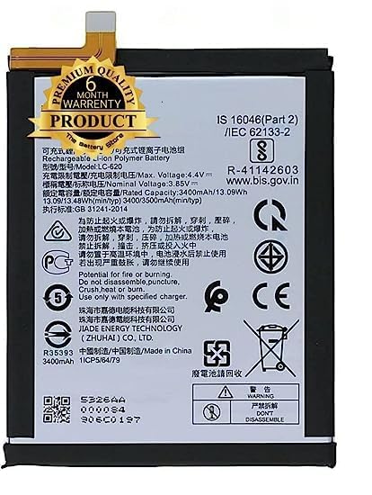 Image of THE BATTERY STORE OriginaI LC-620 (3500mAh) Battery Compatible with Nokia 6.2 /7.2 TA-1198 TA-1200 TA-1196 TA-1201 TA-1187 TA-1193 TA-1178 Battery with 6 Months Warranty(for Nokia CL620)