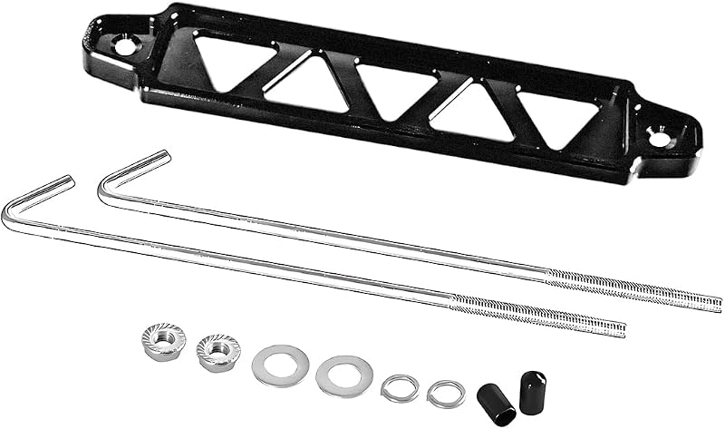 Suporte de fixação de bateria automotiva TNAIYH em alumínio, 5 furos, com parafusos J – Preto