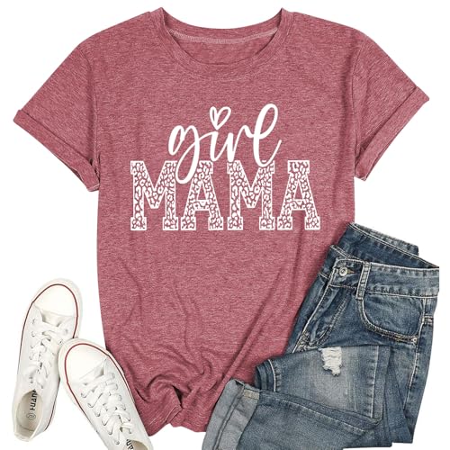 Mama Shirt Women Mom T Shirt Baseball Mom Shirts Mother Casual Short Sleeve Tops