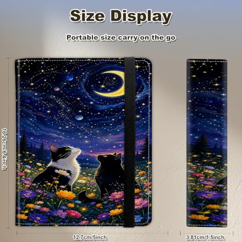 Image of Photo Album 4x6 120 Photos with Strong Elastic Band, Floral Cats