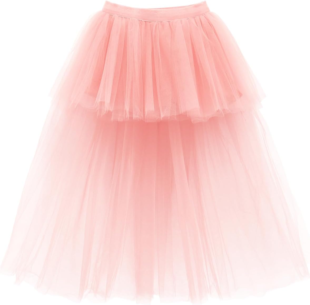 Noomlfish Girls High Low Long Tutu Skirts Kids Tulle Party Maxi Skirt (4-12 Years)