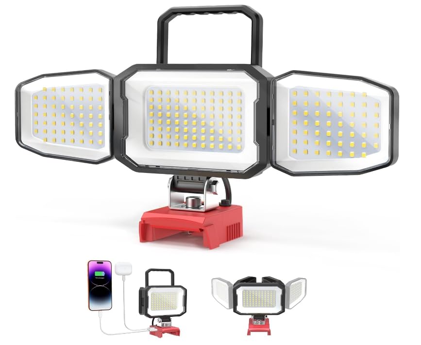Lampe de travail LED 18V orientable projecteur de poche portable atelier