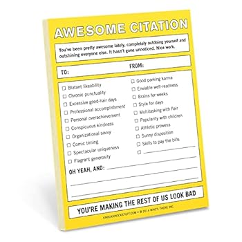 Knock Knock Awesome Citation Nifty Note Pad