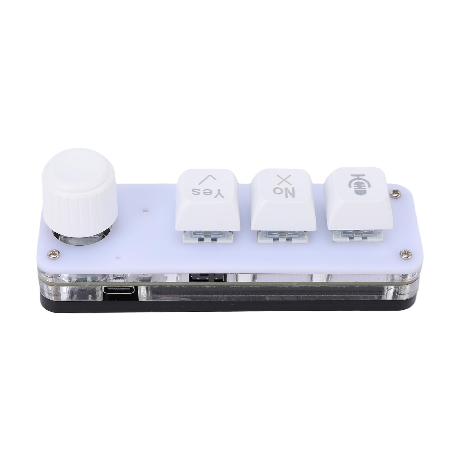 Hyuduo Tastiera Programmabile Mini 3 Tasti 1 Manopola, Ingresso Vocale