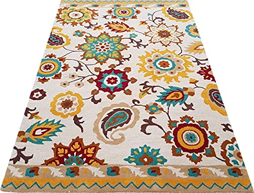 Image of Soft Pure Woolen Modern Collection Tufted Carpet for Living Room,Bedroom'Kitchen and Hall (7 X 10) Feet