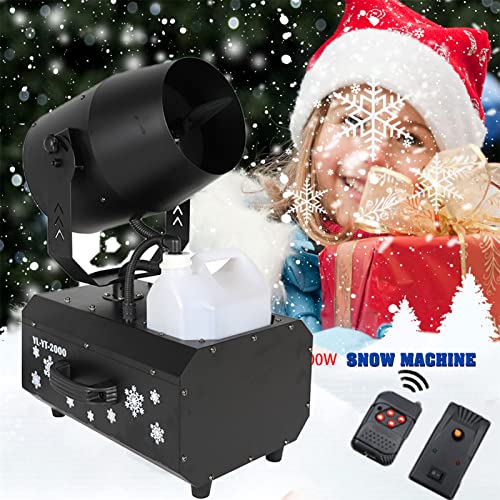 Máquina comercial de nieve de 2000 W para exteriores, fabricante de copos de nieve con control remoto para Navidad, bodas, fiestas infantiles miniatura 2