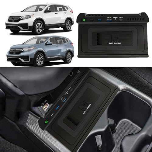 Car QI Wireless Charger 15w Fast Phone Charger Charging Pad Panel Phone Holder for Honda CRV 2022 2021, Gift for Hon-da Owners