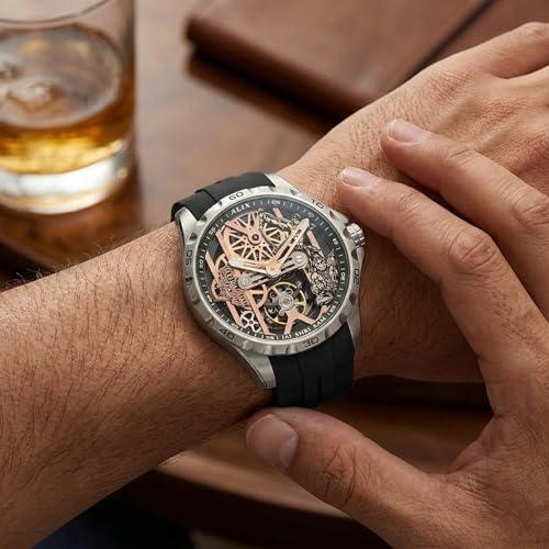 Image of ALIX AL2925T Men's Chronograph Sport Watch Stainless Steel Case with Silicone Band