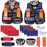 edola 2 Pack Kids Tactical Vest for Nerf Guns, Nerf Tactical Vest for Boys Girls, Gift for 3-12 Years Old