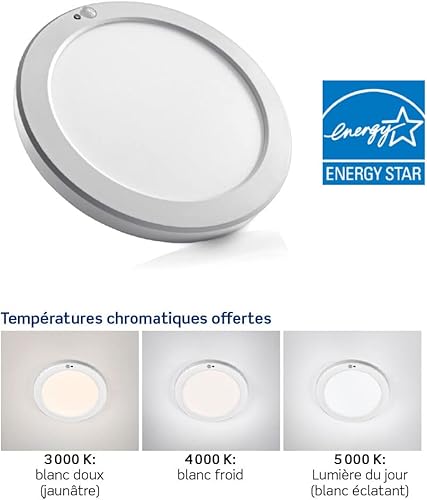 Miniatura 4 de Leviton Downlight LED con sensor de movimiento, redondo de 8", blanco, 9866-B0W