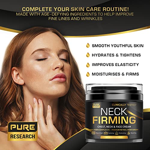 image for PURE RESEARCH Neck Firming Cream - Anti Wrinkle Cream - Saggy Neck Tig