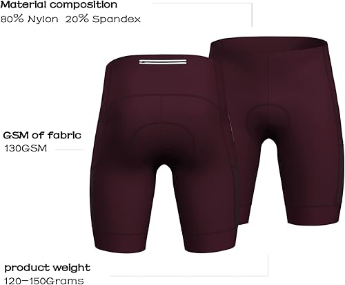 Miniatura 3 de Wulibike Cycling Shorts Men PaddedTights Highly Elastic Breathable Quick-Drying Road Bike Bicycle Shorts for Men Pockets