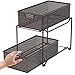Deco Brothers 2 Tier Bathroom Storage Organizer with Pull-Out Drawer, Bronze
