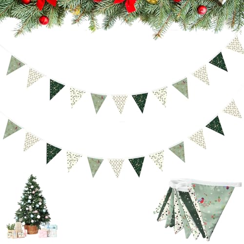 Remagr Christmas Bunting Flags
