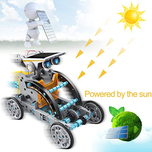 CIRO 12 en 1 Robot Jouet Enfant 190 Pièces - Robot Construiction pour Les Enfants Education de Energie et Scientifiques, STEM Robot Solaire pour Jeux de Science, Jeux de construiction pour Enfant