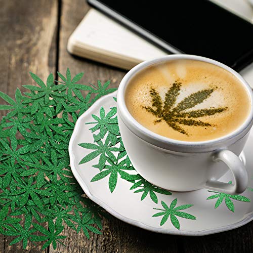 100 Pieces Green Glitter Weed Leaf Paper Confetti Green Leaf Confetti Pot Leaves Paper Confetti for 420 Birthday Party Wedding Festival Table Baby Shower Decorations 5 100 Pieces Green Glitter Weed Leaf Paper Confetti Green Leaf Confetti Pot Leaves Paper Confetti for 420 Birthday Party Wedding Festival Table Baby Shower Decorations - Image 6