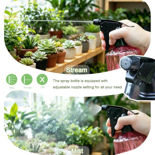 Image of OFFIDIX Glass Plant Mister 13.5 oz Fine Mist Plant Spray Bottle Amaranth