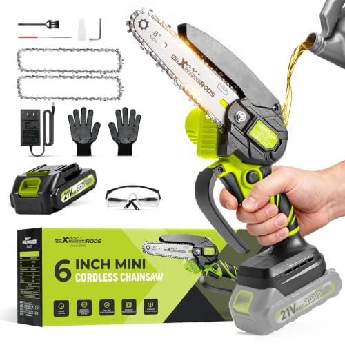 maXpeedingrods Mini Chainsaw Cordless, 6 inch