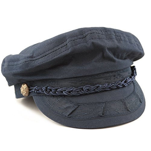 Image of The Hat Depot Unisex Cotton Yachting Style Sailing Greek Fisherman Cap hat