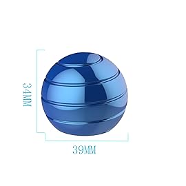 Apqdw Kinetic Desk Toy, Anxiety ADHD Relief, Optical Illusion Fidget Toy for Office Adults, Blue (39MM)