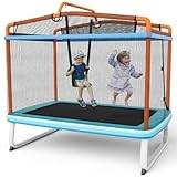 ✔️# Esperienza di salto migliorata # Realizzato con un tappeto da salto in PP ad alta resilienza e resistente allo sbiadimento collegato a 40 molle resistenti e robuste, il trampolino offrirà al tuo bambino un'esperienza di salto migliore. Il trampolino ha una capacità di carico statico di 100 kg e una capacità di carico dinamico di 50 kg.