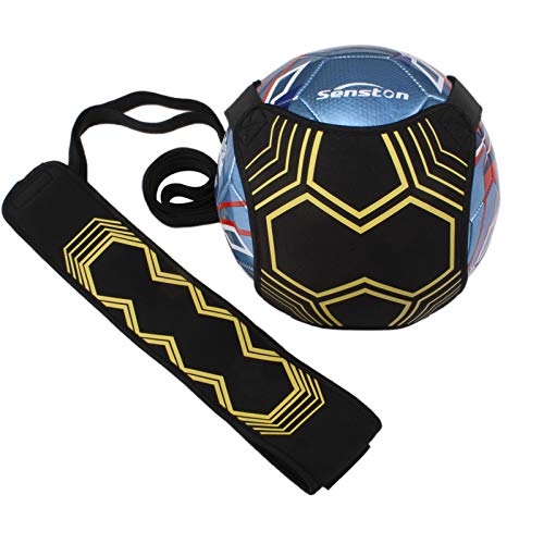 Senston Football Kick Trainer Include Size 5 Football, Football Kick Throw Solo Training for Beginner with Adjustable Waist Belt
