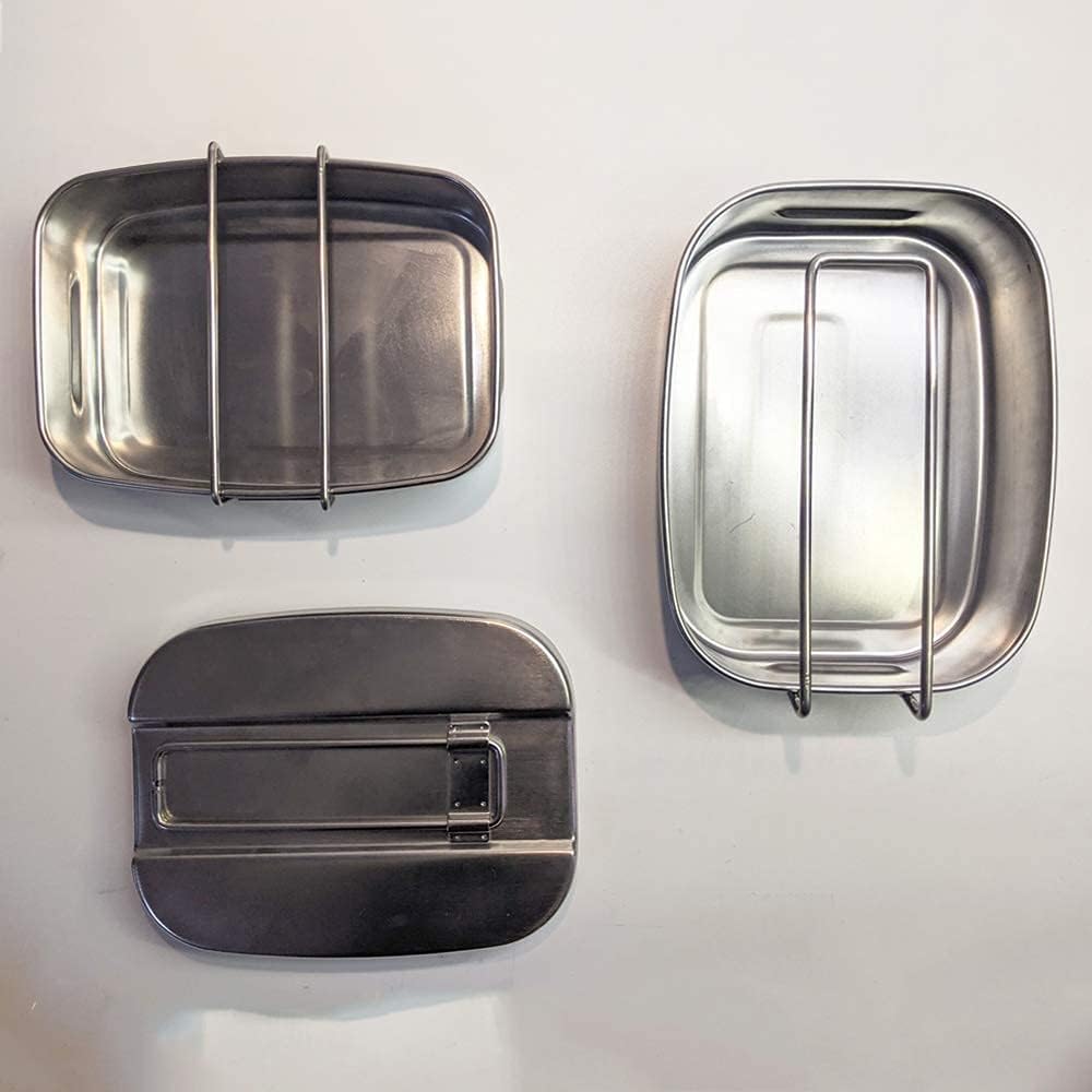 PLAA Type 05 07a SUS304 Military Style Stainless Steel Mess Kit Survival Cookware Set Equipment for Camping 7 in 1