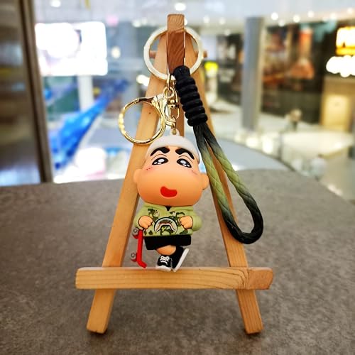 Image of Cute Cartoon Character Silicone 3D Key Chain with Strap Charm & Metal Hook, Merchandise Key Rings Gift for Kids Girls Boys Men & Women