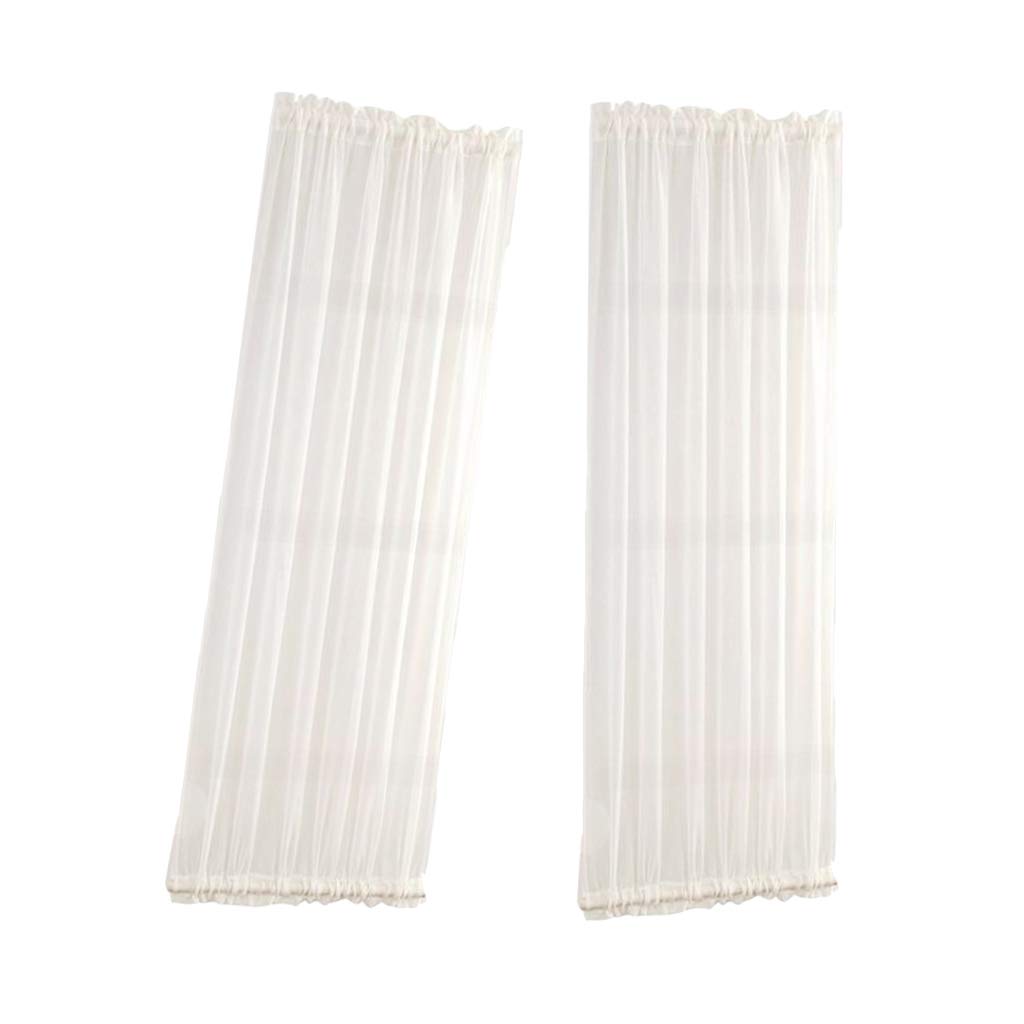 2pcs Home Cortinas de Puerta Francesa Panel de Cortina Opaca Decoración 64x183cm