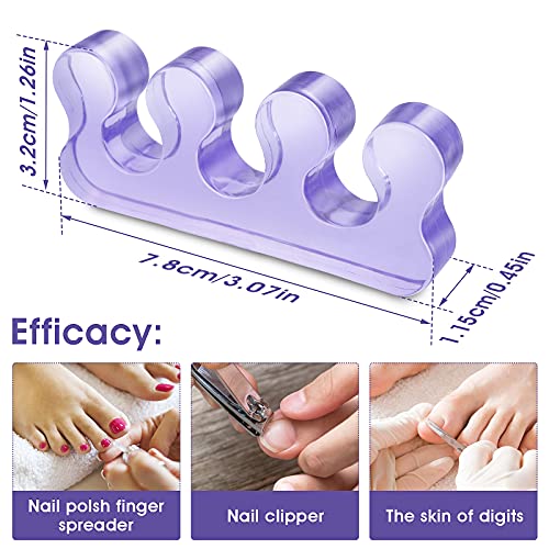Molain 4Pcs Toe Separators Pedicure,Pedicure Toe Separators,Repeatable Washable Toenail Dividers,Toe Separators for Nail Polish Application - Image 3