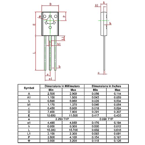 Image of BD139 Power Transistor NPN BD 139 Voltage Regulator IC Audio Power Amplifier Triode Transistor TO-126 1.5A 80V Pack of 20