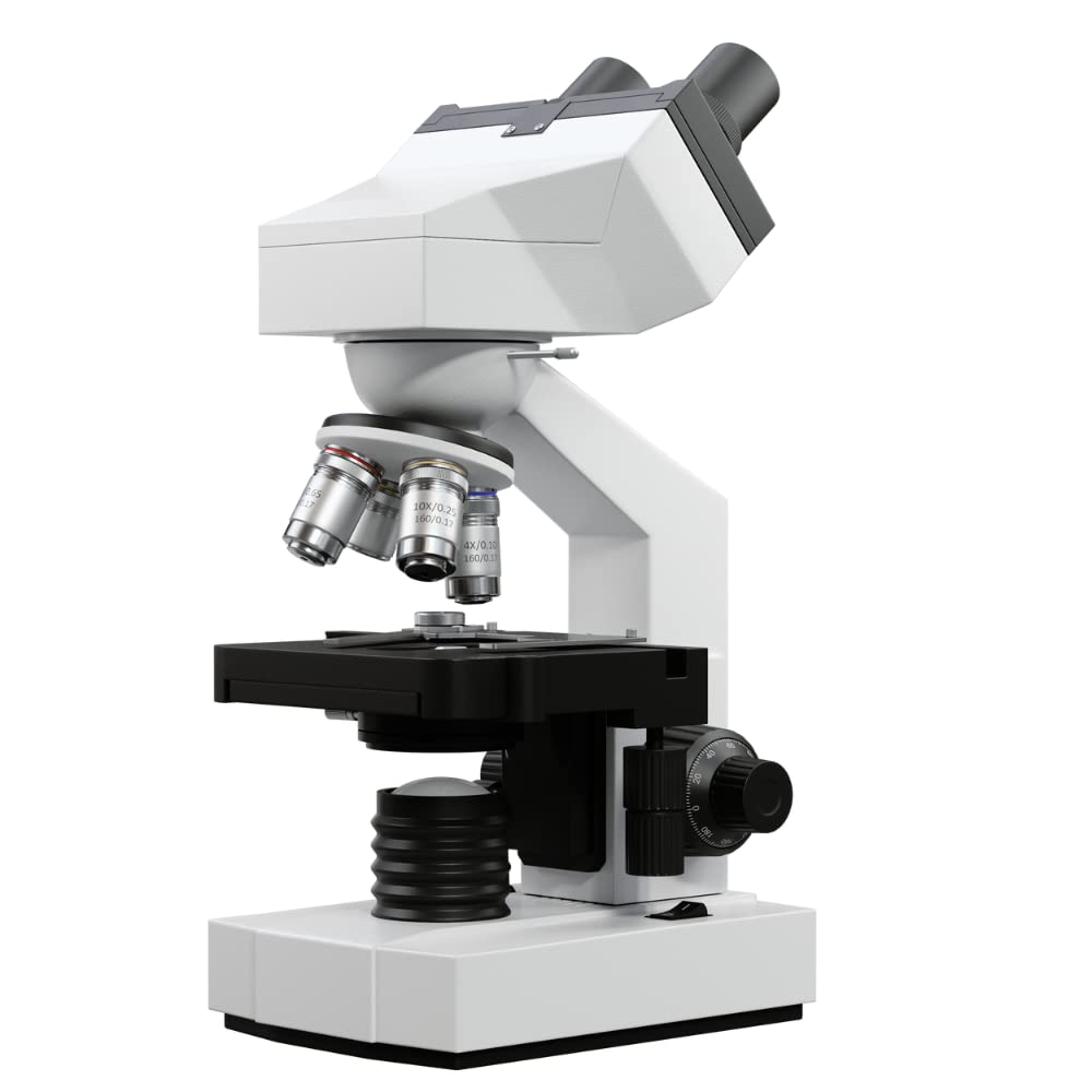 OLD TED40x - 2000x Binocular Microscope for Adult Professionals, Laboratory & Hobbyist use. Professional Microscope Including Slides with specimens, Instruction Guide and Phone Microscope Adaptor