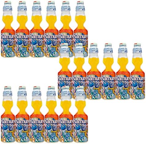 Ramune, 6.76 Fluid Ounce (Orange, 18 Bottles)