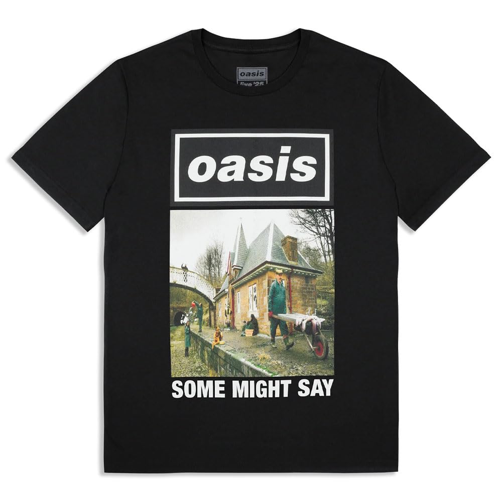 Oasis (Xxxl, Black) Some Might Say Single Cover T Shirt