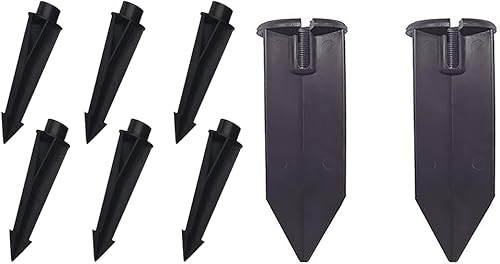 Cheopha Estaca de tierra de 1/2 pulgadas, rosca NPT resistente, estaca de ABS de 8 1/4 pulgadas de longitud y estaca de ABS resistente de 8 pulgadas