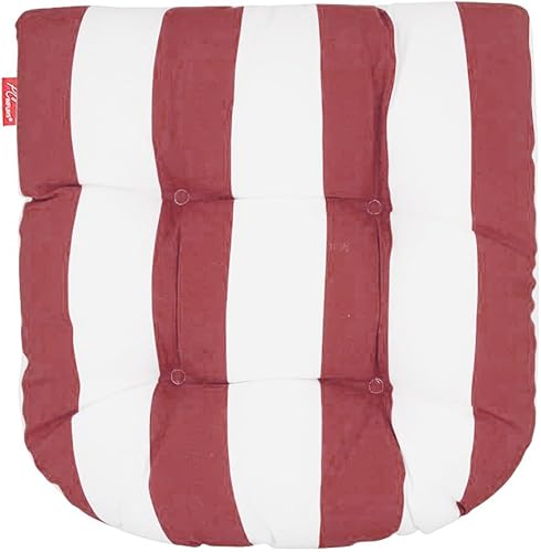 Miniatura 5 de Pcinfuns Cojines de asiento para exteriores, 19 x 19 x 5 pulgadas, cojines de relleno grueso con esquinas redondas para sillas de patio, cojín para