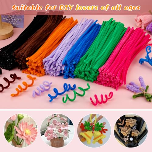 Image of ZXIIXZ Pipe Cleaners, 100Pcs Dark Brown Chenille Stems for Crafts