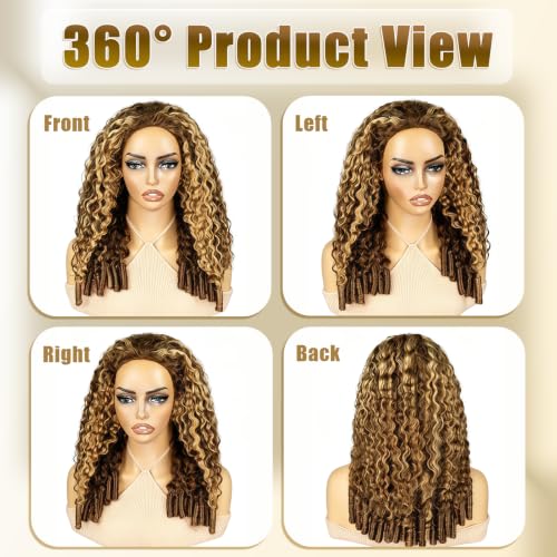 Image of XSY Burmese Curly Half Wig Human Hair 14 Inch Highlight Ombre P2 /30#
