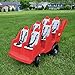 Children’s Factory Bye Bye Buggy 6 Passenger Stroller, Sturdy Daycare Stroller with Fat Tires, Easy-to-Fasten Safety Buckles, Parking Brake, & 360 Pivoting Wheels, Red