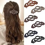 Atoden Flat Hair Clips Barrettes for Thick Thin Fine Hair 6Pcs French Barrette Large Hair Slides Non Slip Strong Hold Clamps Vintage 90s Accessories for Women Girls Gifts