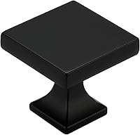Vista 11 de Homdiy Paquete de 5 tiradores para gabinete color negro mate, manijas de zinc de aleación para cajones y aparadores, accesorios de cocina