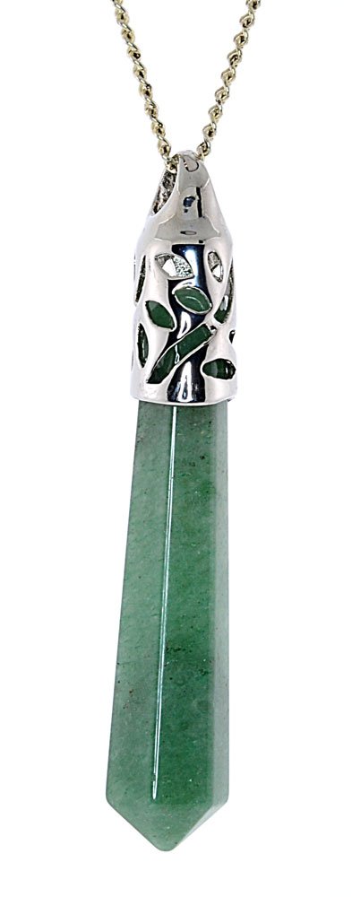 Mevoi Natural Stone Healing Point Jewelry Pendant with Free Chain