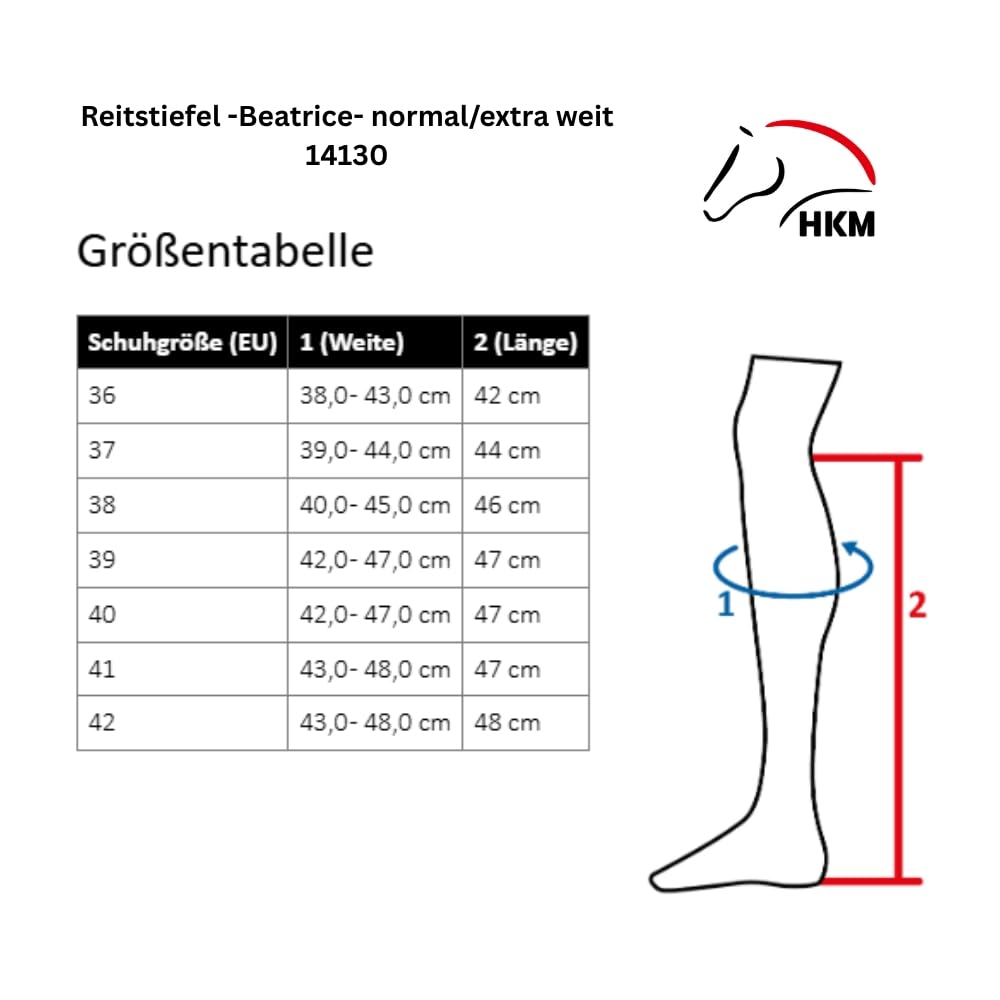 HKM Herren Beatrice Normal/Extra WeitReitstiefel