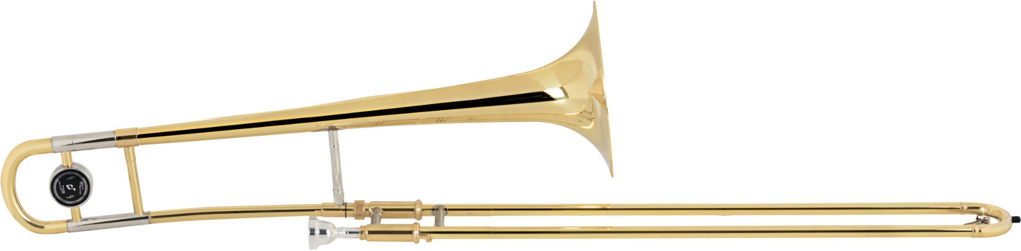 Trombone Ténor Classic Cantabile TP-12 - Accordage Bb - Corps en Laiton - Finition Vernis Clair, Coulisse Intérieure en Maillechort, Chromée - Set Incl. Embouchure et Étui Léger
