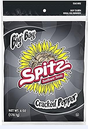 Spitz Cracked Pepper Sunflower Seeds, 6oz Pack of 9