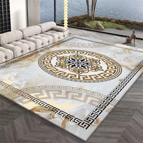 Tapis de chambre bébé gris rond 50x80cm lavable