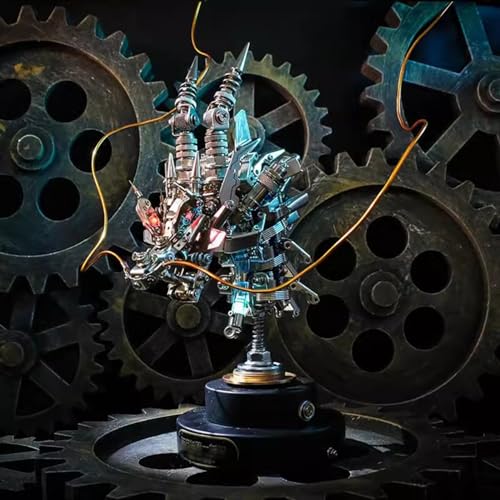 Rompecabezas de Metal 3D, Kits de Modelos de Metal Cabeza de Dragón Mecánico, Rompecabezas 3D de Metal de Bricolaje, Regalos para Adultos y Adolescentes/Adornos de Escritorio A